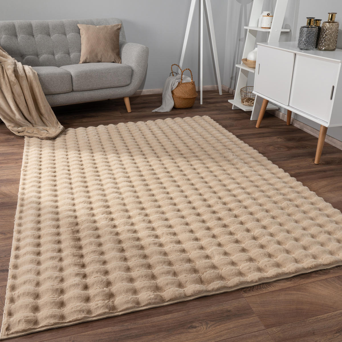 HOCHFLORTEPPICH 200/280 cm Arnheim 741 - Beige, Textil (200/280cm) - Paco Home