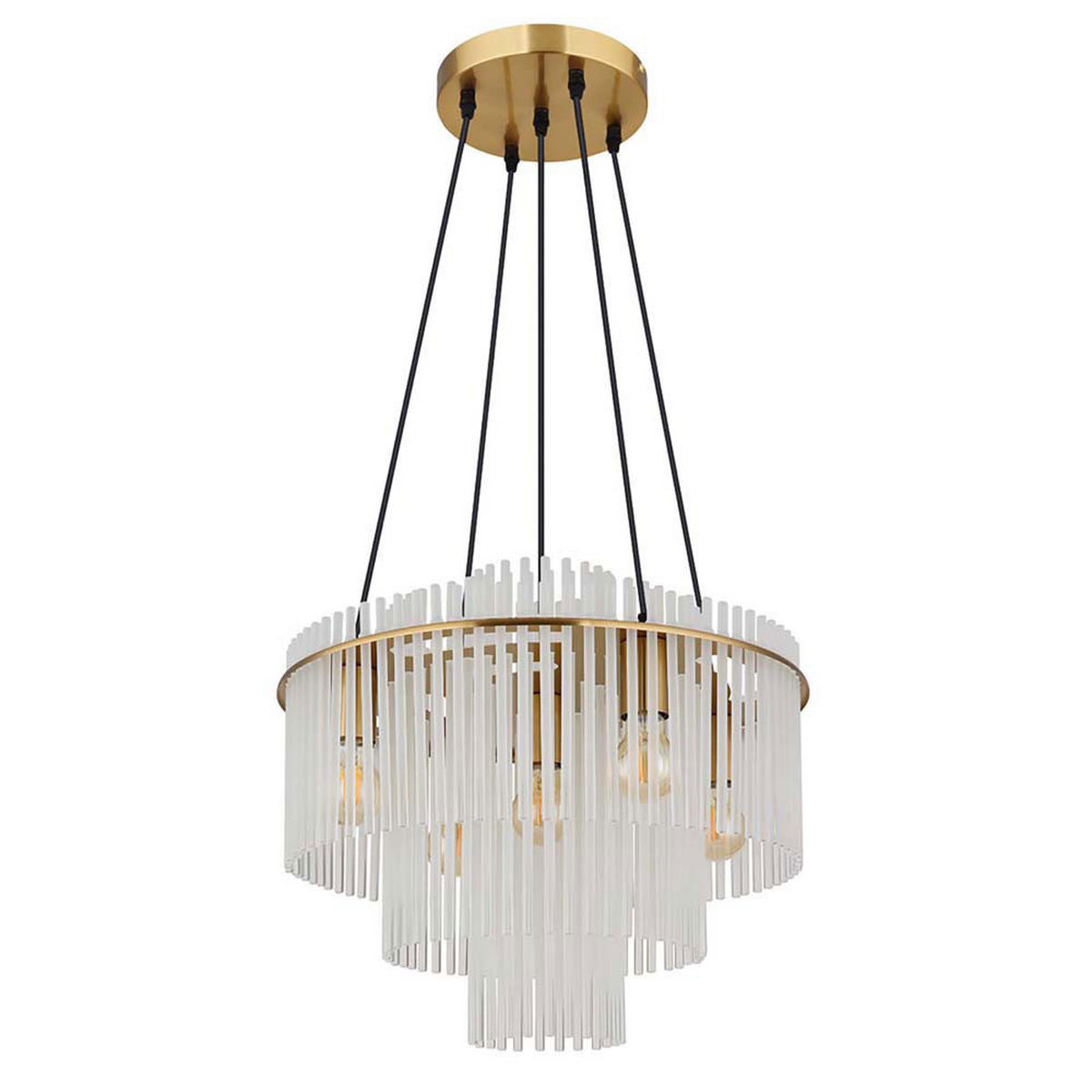 KRONLEUCHTER Gorley Metall Gold - Goldfarben, Glas (50/50/120cm) - Globo Lighting