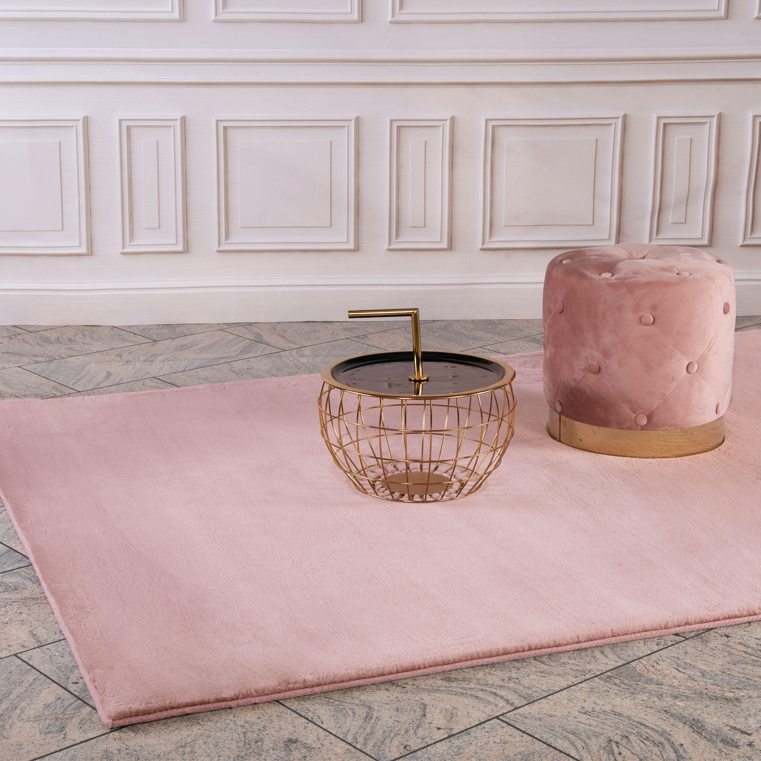 HOCHFLOR-TEPPICH Topia 400 Puder-Rosa 80x150 cm - Rosa, Textil (80/150cm) - carpet city