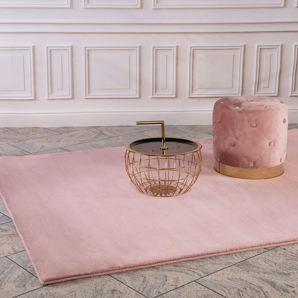 HOCHFLOR-TEPPICH Topia 400 Puder-Rosa 200x290 cm - Rosa, Textil (200/290cm) - carpet city