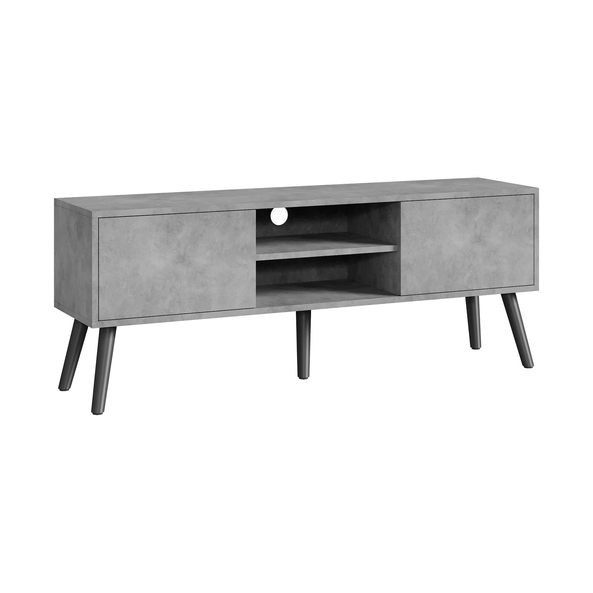 LOWBOARD Eskilstuna - Grau, Holz/Holzwerkstoff (120/46.5/29.5cm) - [en.casa]