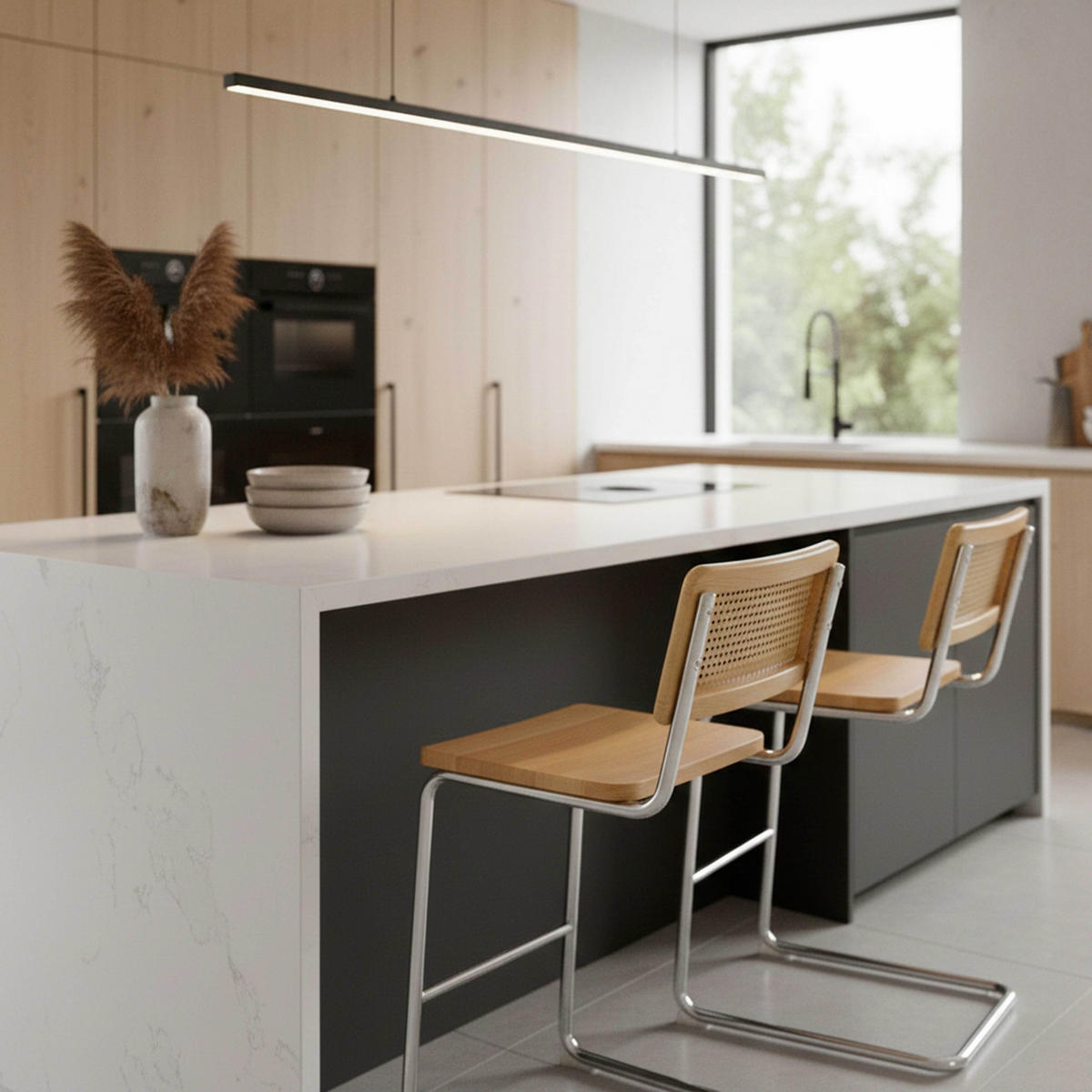 STUHL 2-tlg., Beige - Beige, Holz (45/96/55cm) - Oviala