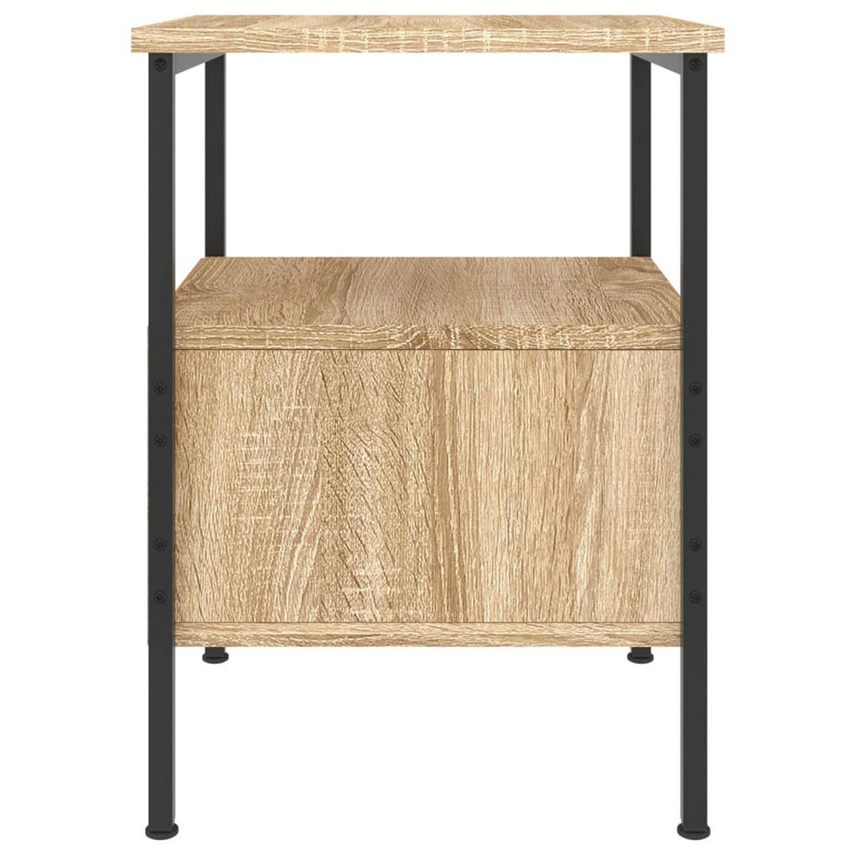 NACHTTISCH 2 Stk. mit 1 Schublade 34/36/50 cm aus Holzwerkstoff in Sonoma-Eiche Dekor - Sonoma Eiche, Holz (34/50/36cm) - vidaXL