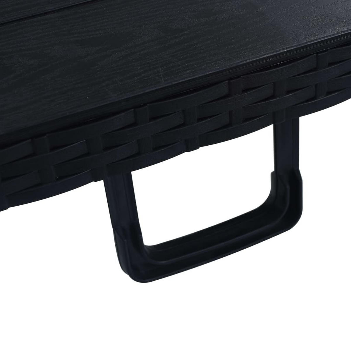 GARTENTISCH Tischlan 75/72/180 cm - Schwarz, Naturmaterialien (180/75/72cm) - ZMH