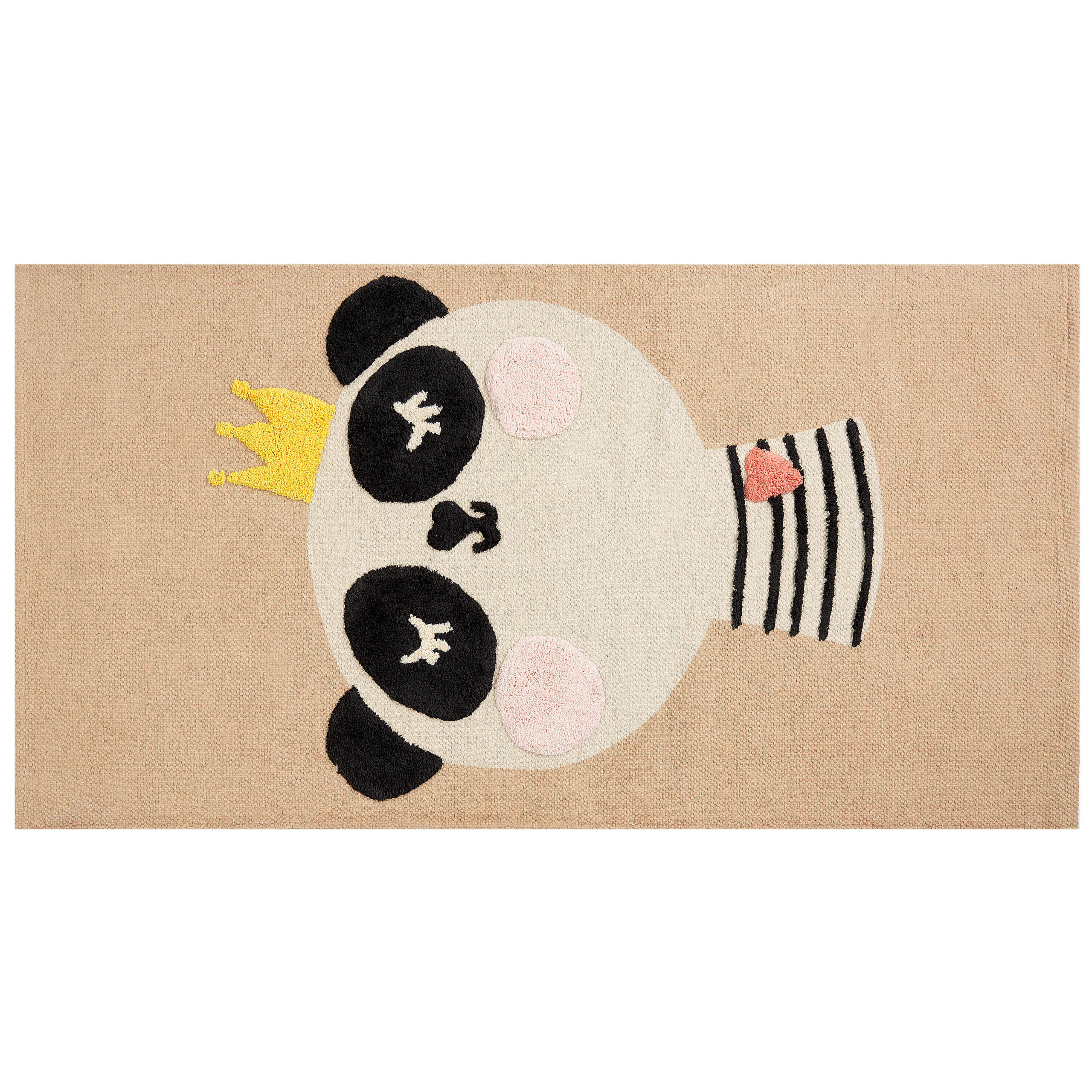 KURZFLOR-KINDERTEPPICH Bunan 150/80 cm - Beige, Textil (80/150cm) - Beliani