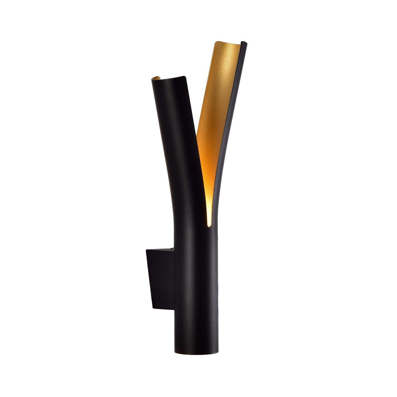 WANDLEUCHTE Nelia, Schwarz und gold, 42.5cm - Goldfarben, Metall (14.5/42.5/9cm) - KOSILUM