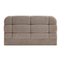 BETTKOPFTEIL - 2 Personen - stoff - taupe Foriosy - Taupe, Textil (181/101/11cm) - Vente-Unique