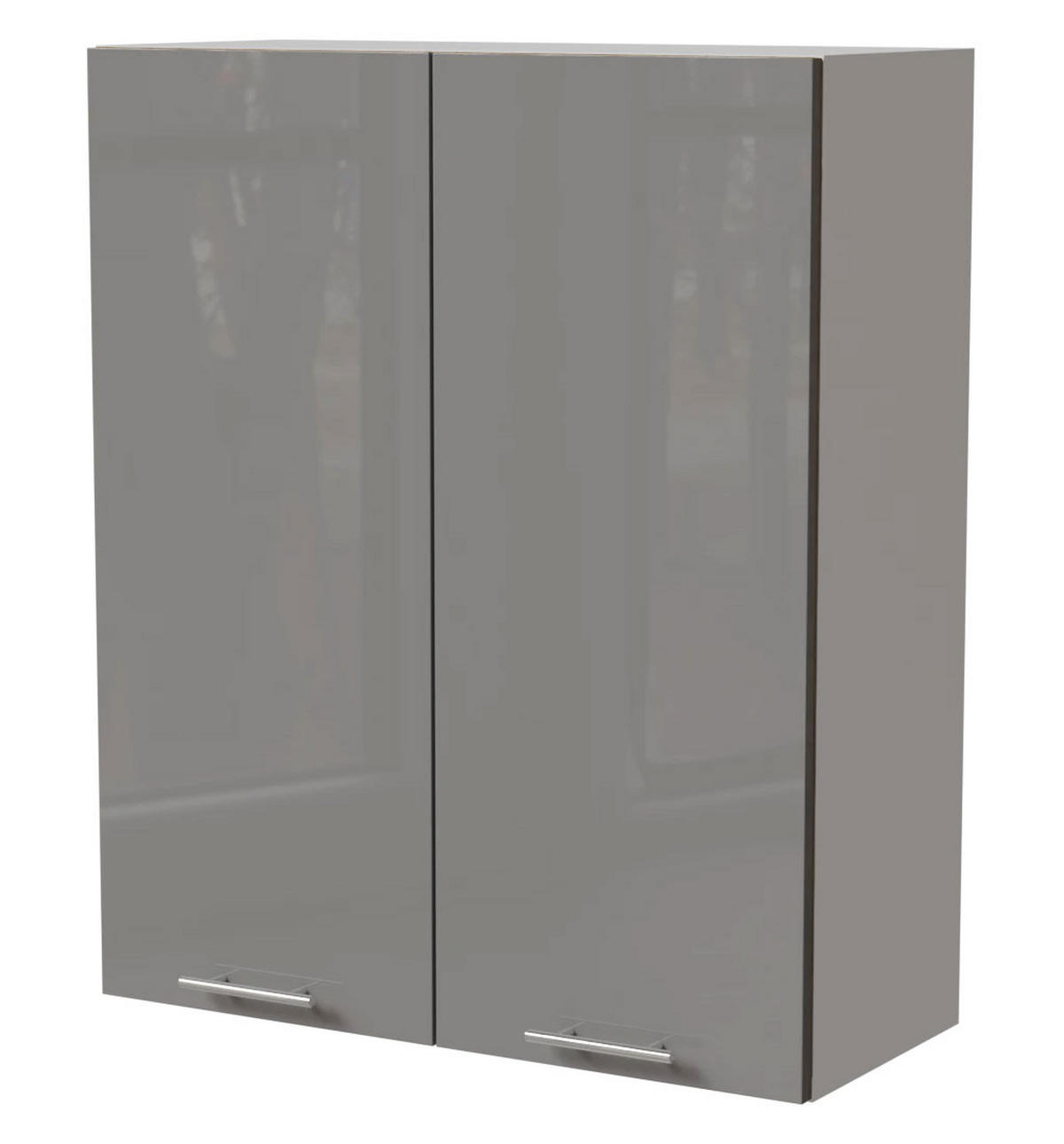 KÜCHENHÄNGESCHRANK Essen W4/80 Grau Hochglanz / Weiß Matt 80 / 32,5 / 96cm - Weiß/Grau, Holz/Holzwerkstoff (80/96/32.5cm) - Feldmann-Wohnen