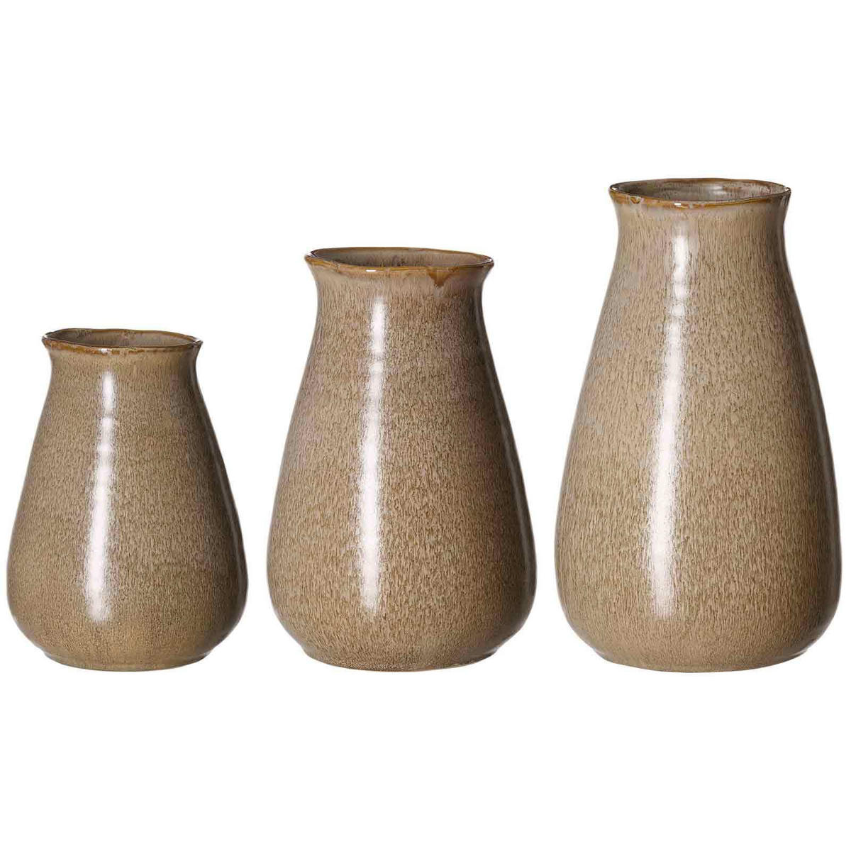 VASEN-SET Vigo braun 3er Set - Braun, Keramik (1cm) - Ritzenhoff Breker