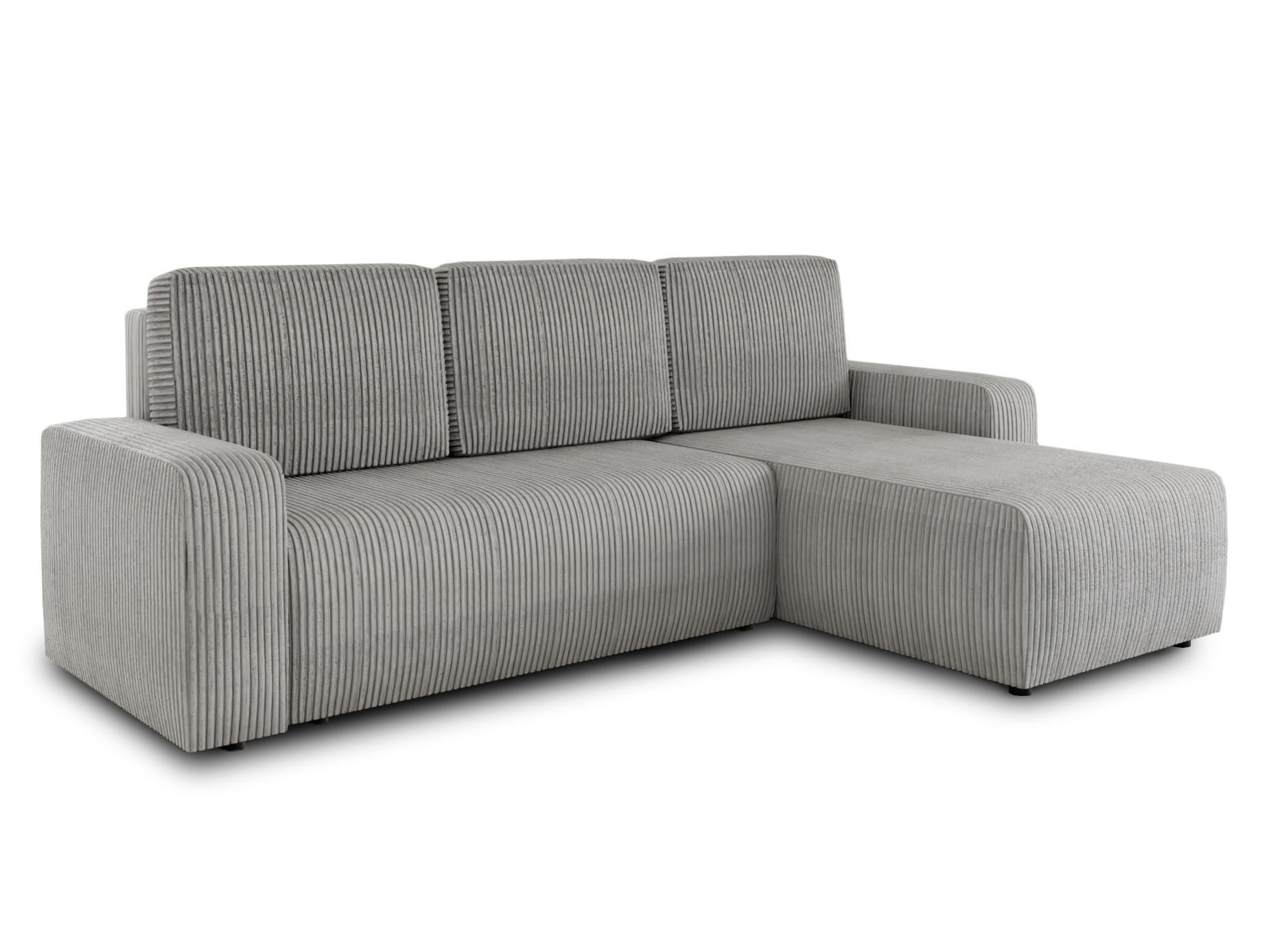 ECKSOFA Roma L - Grau, Holz/Textil (236/150cm) - Sofnet