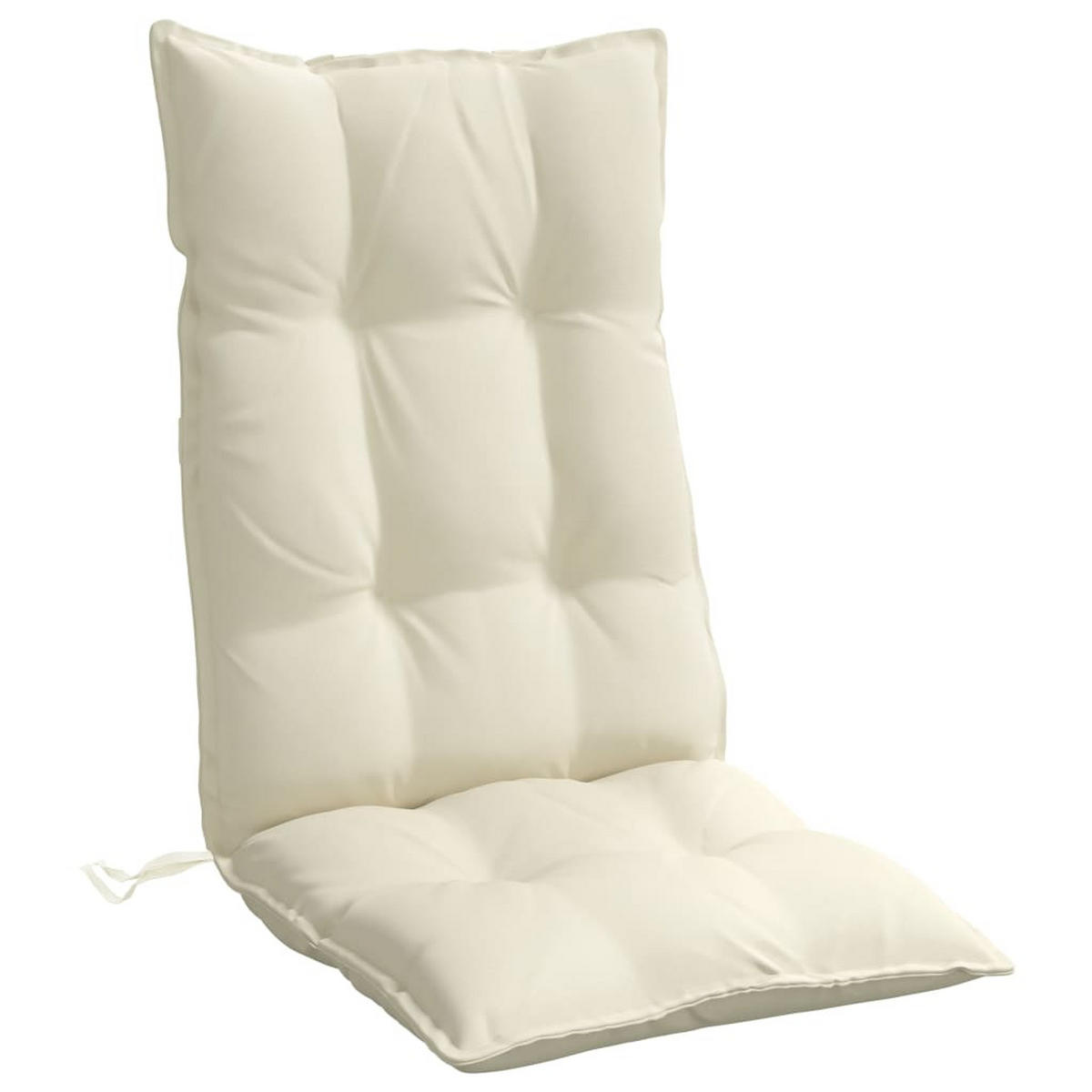 HOCHLEHNER-AUFLAGEN 6Er Set Creme Oxford-Gewebe - Creme, Textil (50/7/120cm) - vidaXL