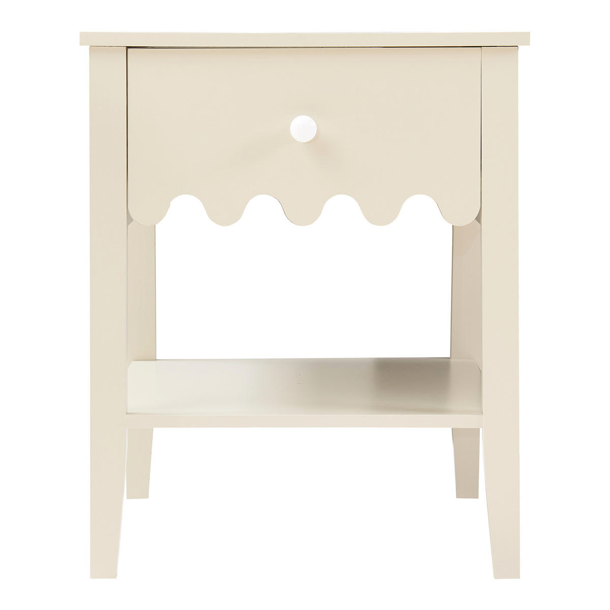 NOČNÍ STOLEK Luspoo I. - krémová, kompozitní dřevo (40/50/40cm) - [en.casa]