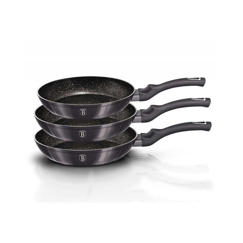 PFANNENSET Graphit 28/28/5 cm BH6903 - Graphitfarben, Metall - Berlinger Haus