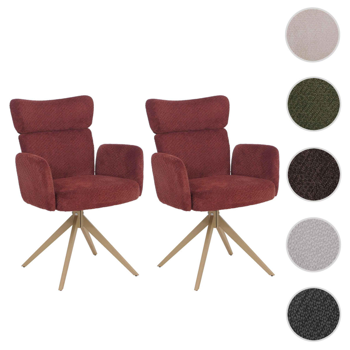 ESSZIMMERSTUHL Bordeaux - Bordeaux, Textil (63/92/58cm) - MCW