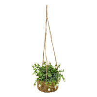 KUNSTROSE hängend Musa Weiß Ø 15 cm, 42 cm - Weiß, Kunststoff (42cm) - Atmosphera Createur d´interieur