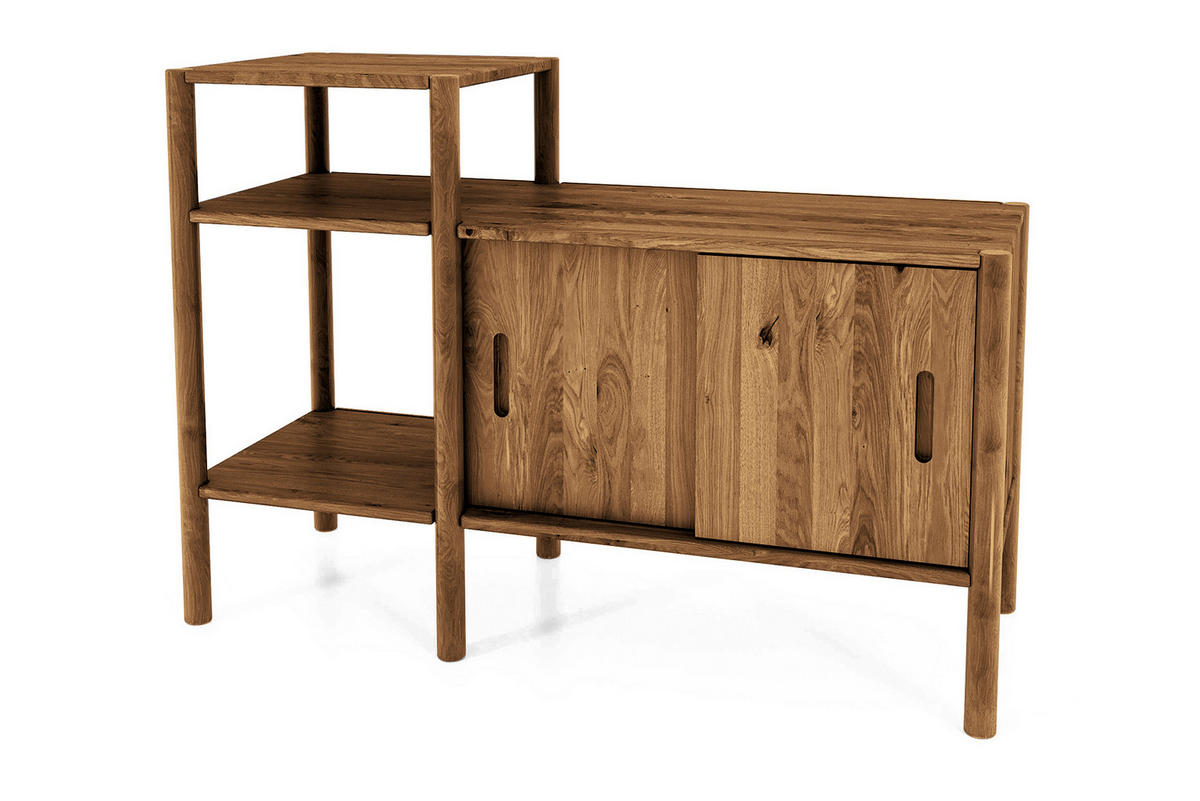 REGAL INA Wildeiche - Alteiche, Holz (120/86/46cm) - byoak