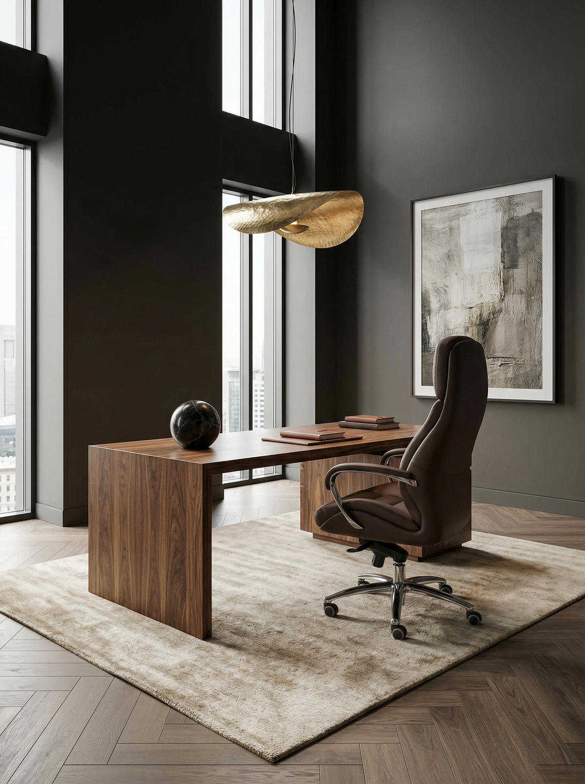 CHEFSESSEL Leder mit Multiblockwippmechanik bis 120 kg MIRON, Braun 67x67x137 cm - Silberfarben/Braun, Leder/Metall (67/137/67cm) - KADIMA DESIGN