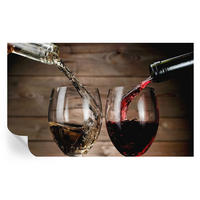 FOTOTAPETE 416x254 cm - Gläser Wein - Grau, Textil (416/254cm) - Wallfluent