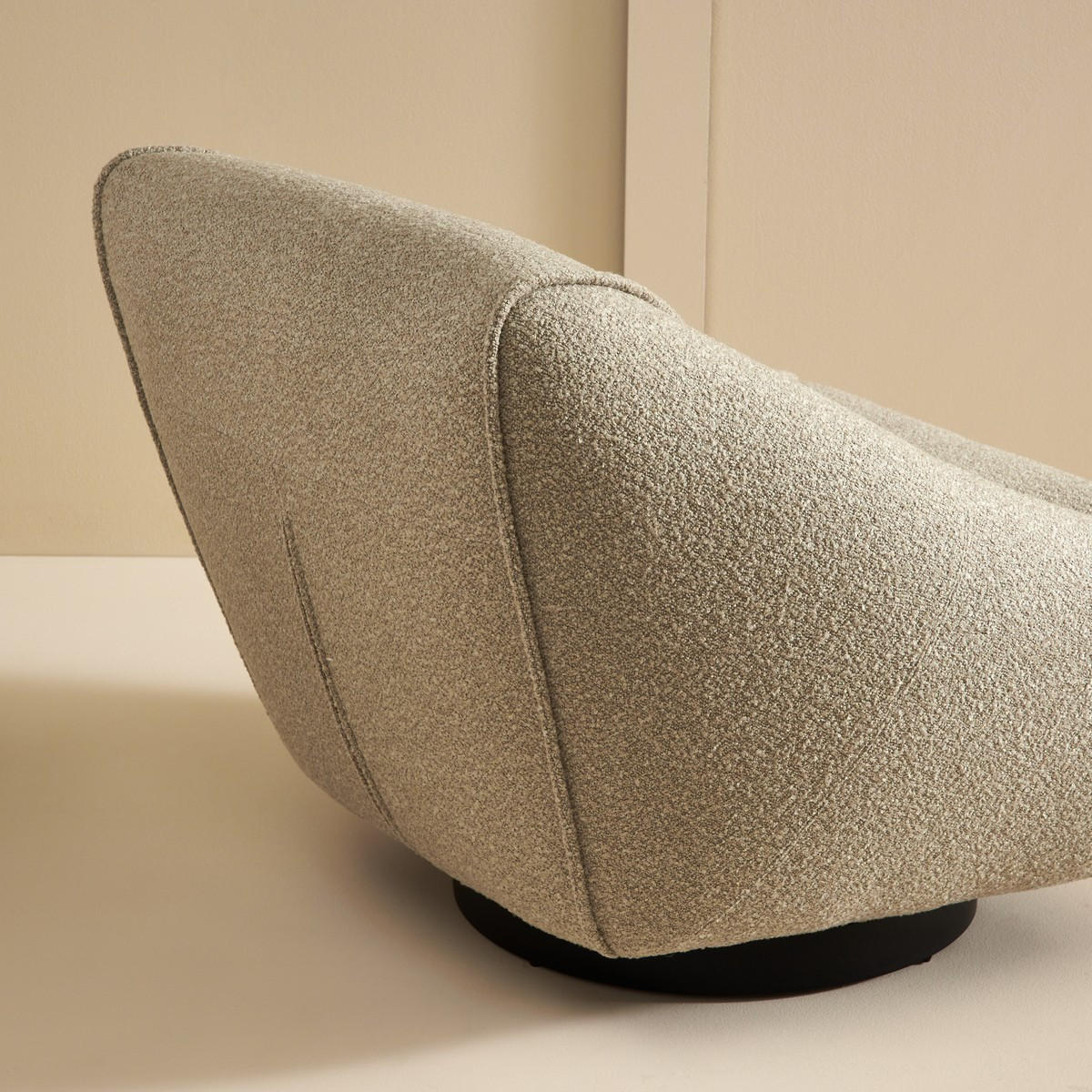 DREHSTUHL aus Leinenstoff - 91/88/67 cm - Grau, Textil (91/67/87cm) - Signature