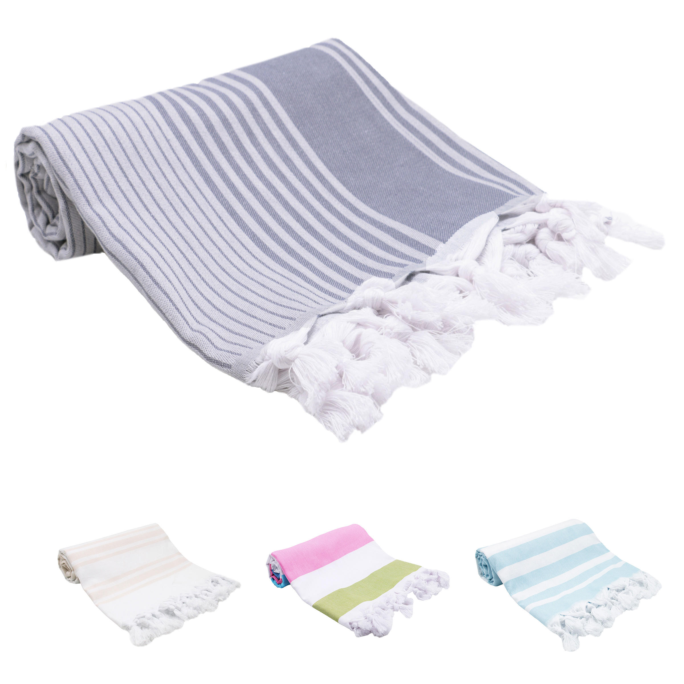 STRANDTUCH, 90x170 cm, 100% Baumwolle, Blau - Blau, Textil (90/170cm) - Zollner