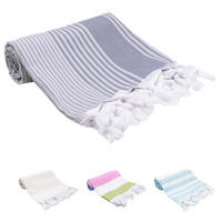 STRANDTUCH, 90x170 cm, 100% Baumwolle, Blau - Blau, Textil (90/170cm) - Zollner