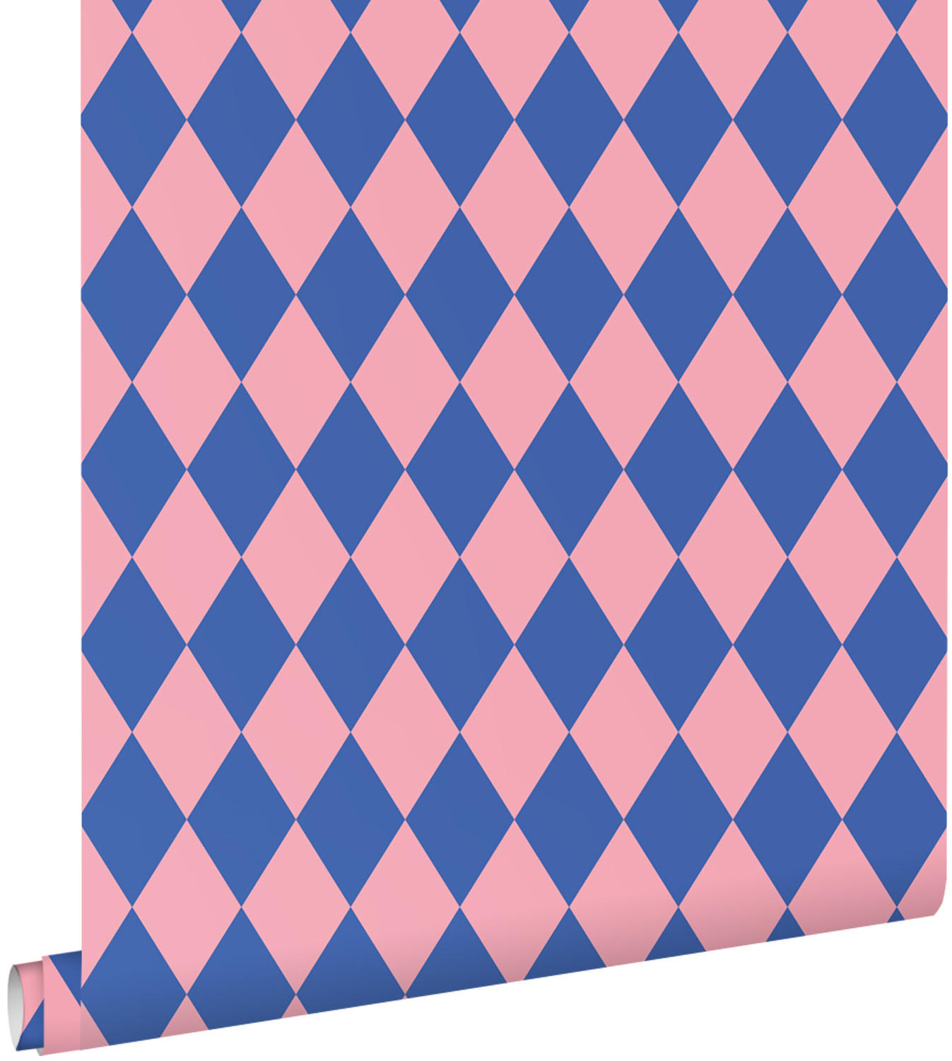TAPETE Karomuster 50 x 900 cm - Blau, Papier (50/900cm) - ESTAhome