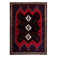 ORIENTTEPPICH handgeknüpft Afshar Blau 233/162 cm Schurwolle - Blau, Textil (162/233cm) - Looma