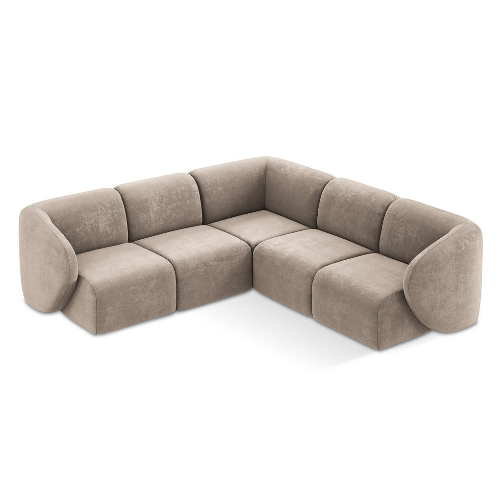 Thumbnail - Makamii Ecksofa, Cappuccino, Textil, Holzwerkstoff, 4-Sitzer, 251x251 cm, Hergestellt in Europa, Oeko-Tex®, Wohnzimmer, ...