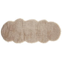 KUNSTSCHAFFELL-TEPPICH Mamungari 180/60 cm - Beige, Kunststoff (60/180cm) - Beliani