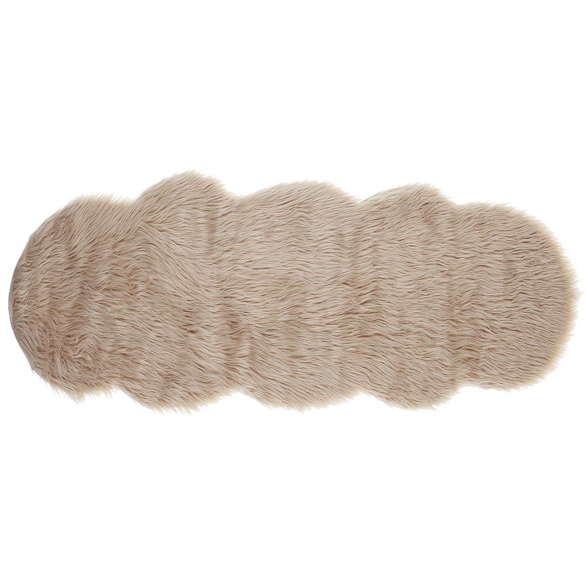 KUNSTSCHAFFELL-TEPPICH Mamungari 180/60 cm - Beige, Kunststoff (60/180cm) - Beliani