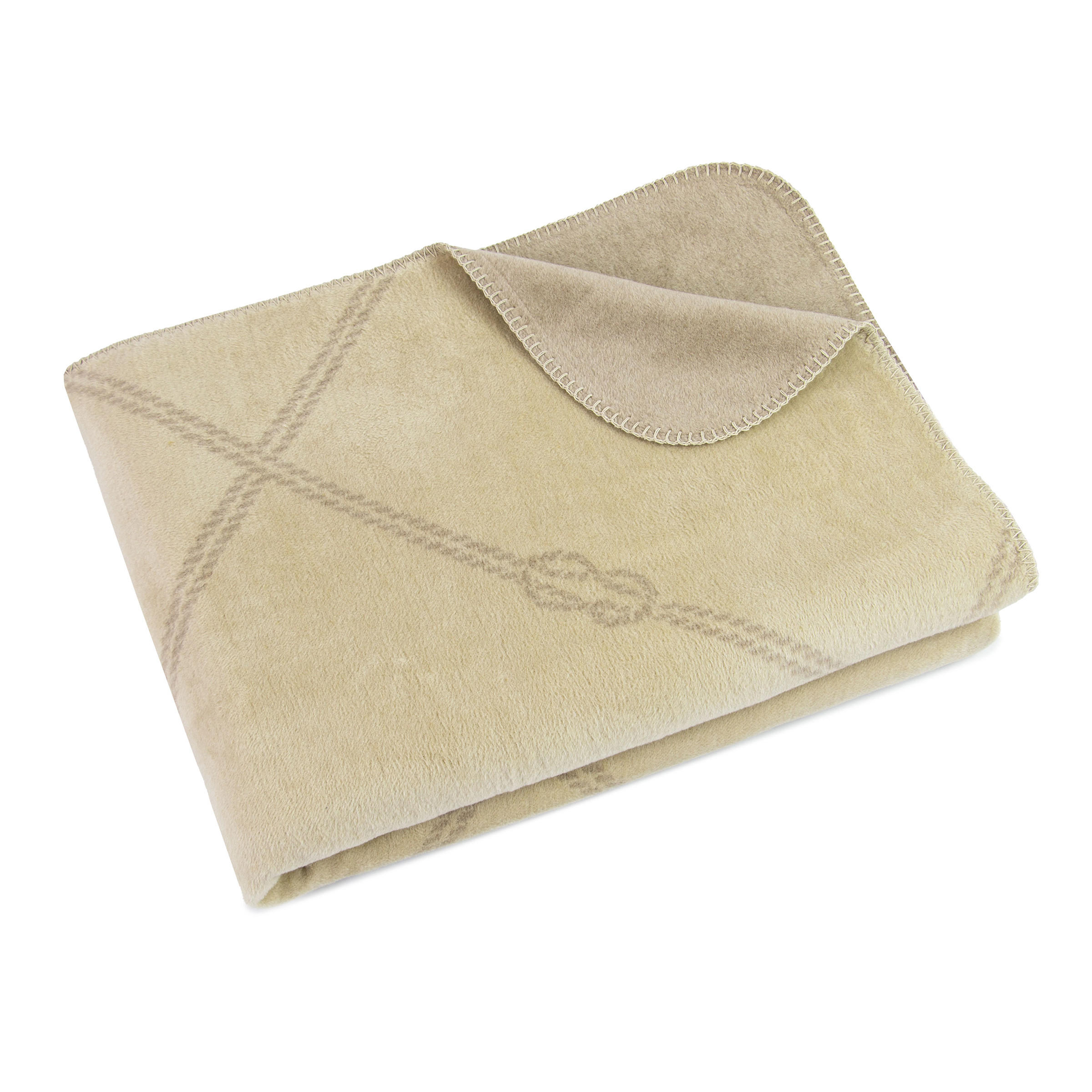 KUSCHELDECKE, 150x200 cm, 60% Baumwolle, 40% Polyacryl, Braun - Hellbraun, Naturmaterialien (150/200cm) - Zollner