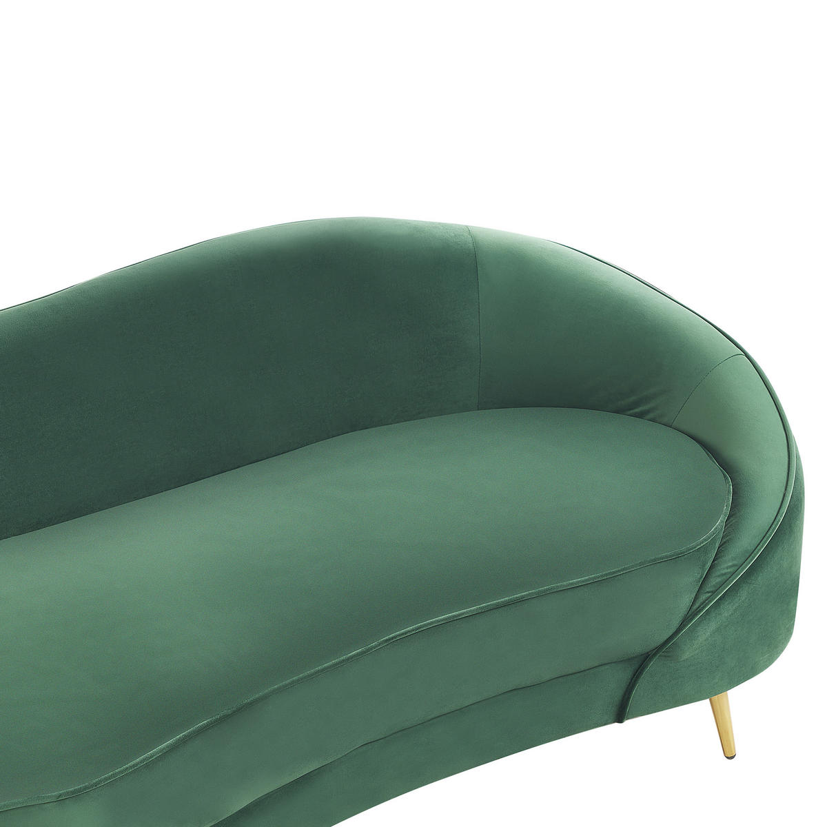 3-SITZER-SOFA Samtstoff Smaragdgrün Savar - Hellgrün, Textil (183/69/84cm) - Beliani
