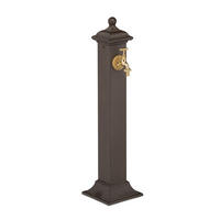 STANDBRUNNEN - Dunkelbraun, Metall (21/17/71cm) - Relaxdays