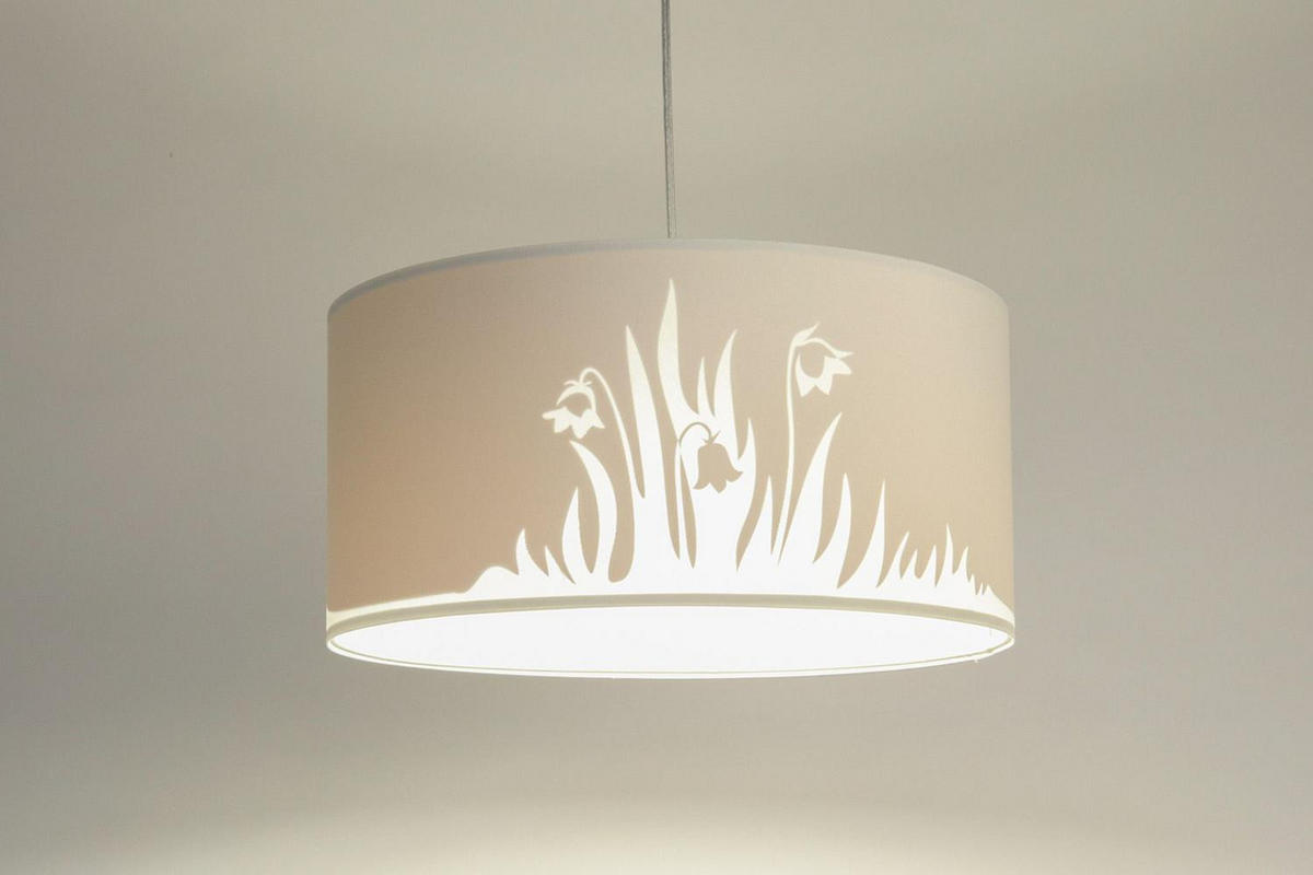 HÄNGELEUCHTE Weiß 40/90 cm - Beige/Weiß, Kunststoff (20/0.4/90cm) - ONZENO