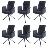 ESSZIMMERSTUHL Grau 6er-Set - Dunkelgrau/Grau, Textil (70/94/60cm) - Jamb