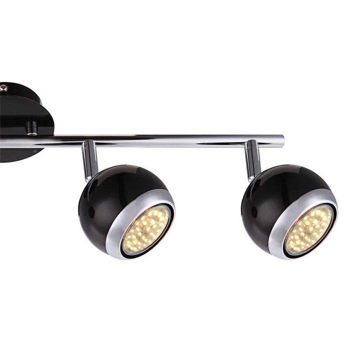DECKENLEUCHTE OMAN Schwarz Chrom - Schwarz, Metall (55/10/15cm) - Globo Lighting
