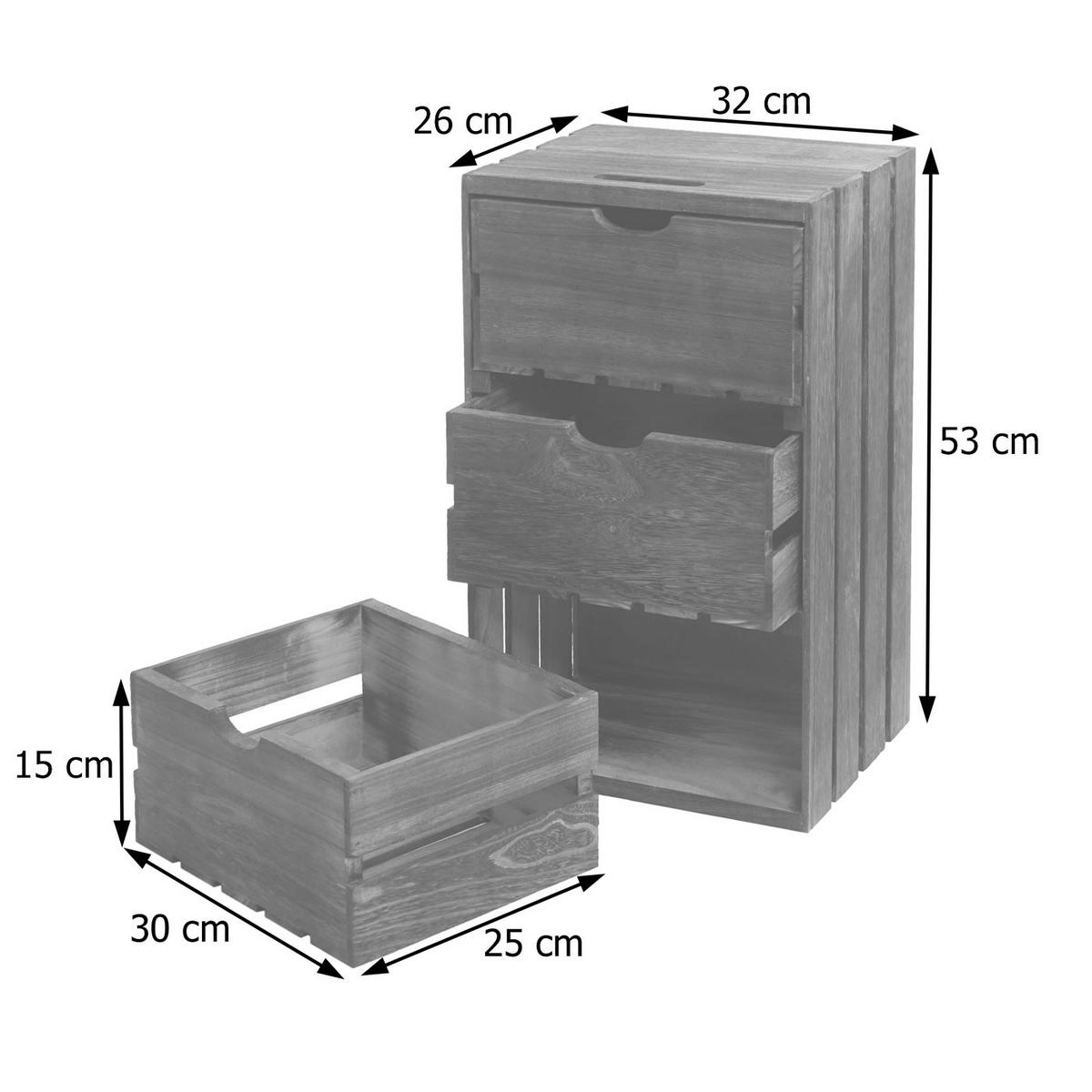 KOMMODE Braun - Braun, Holz (32/53/26cm) - MCW
