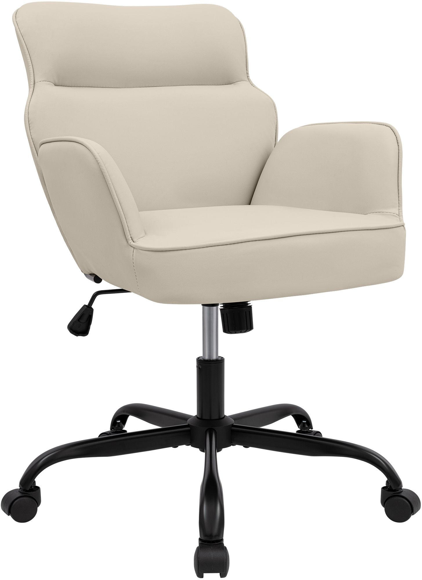 KONTORSSTOL Amado i läderlook - Cremefärgad/Svart, Textil (62/86/68cm) - CLP