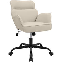 DREHSTUHL Lederlook Creme - Creme/Schwarz, Textil (62/86/68cm) - CLP