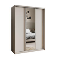 SCHWEBETÜRENSCHRANK TAVI 150/205/60 cm 3-türig mit Spiegel Kaschmir - Kaschmir, Holzwerkstoff (150/205/60cm) - MASSENO