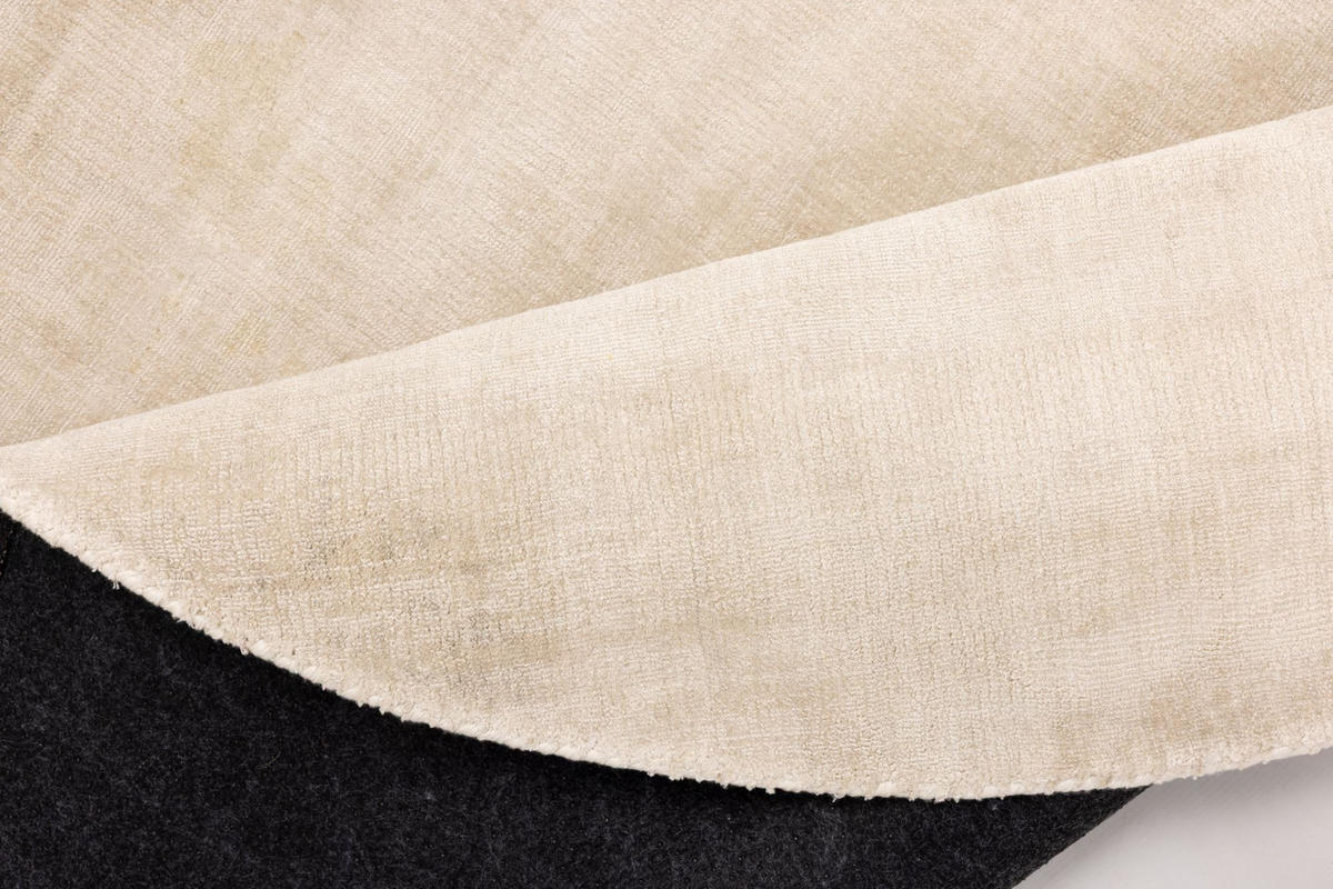 VISKOSETEPPICH Star 150x150 cm - Creme, Textil (150/150cm) - THEKO