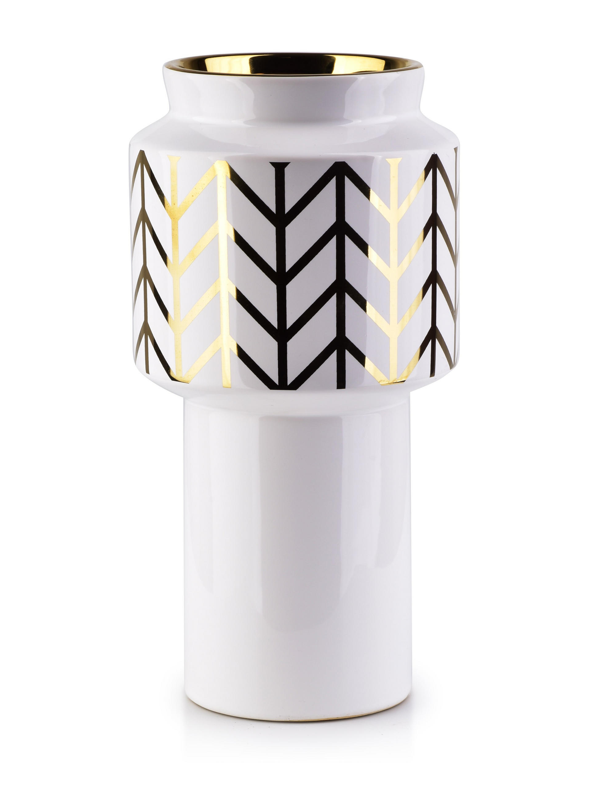 VASE Maritta Weiß 15/15/30 cm Keramik - Weiß, Keramik (30cm) - Mondex