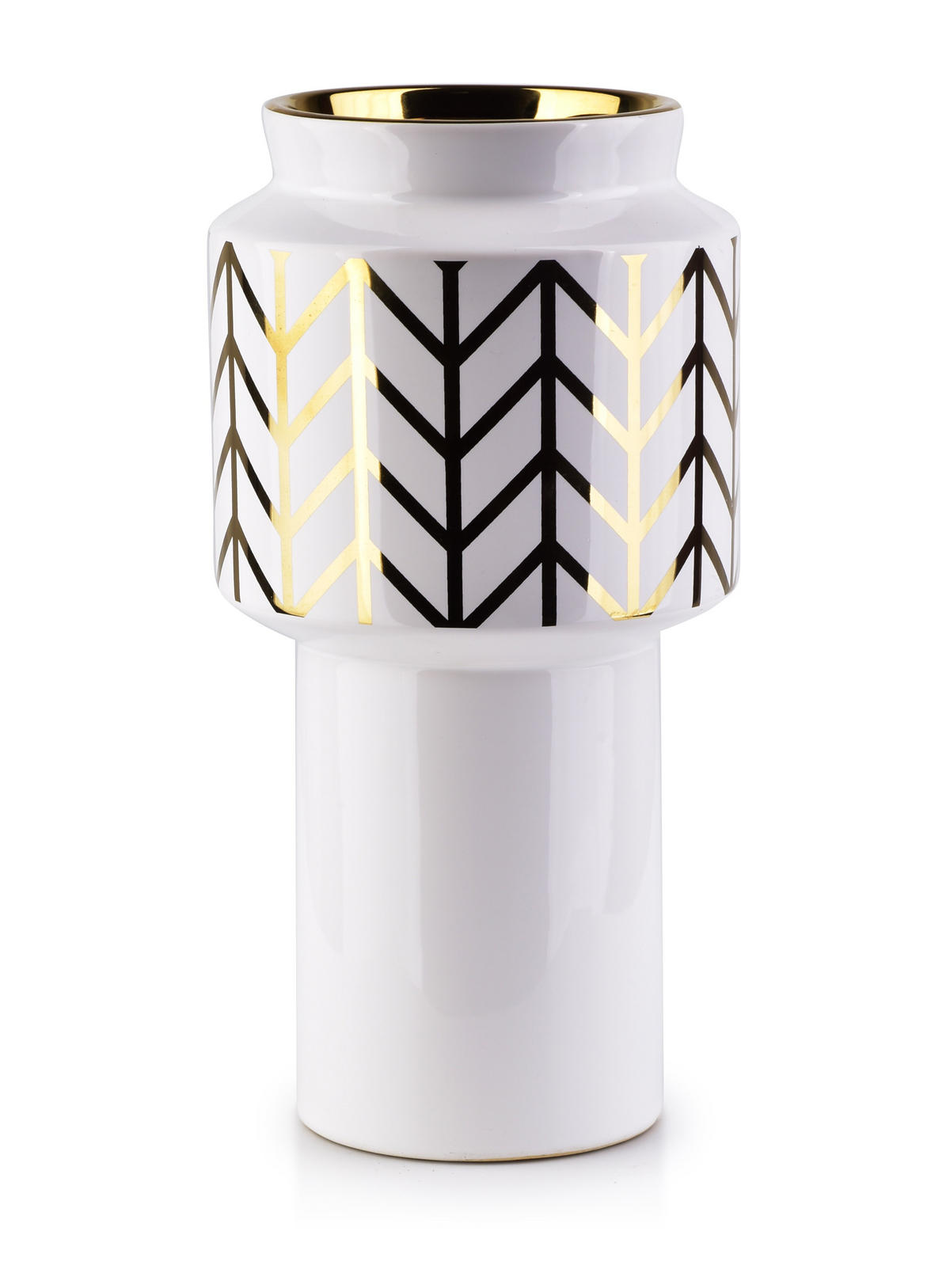 VASE Maritta Weiß 15/15/30 cm Keramik - Weiß, Keramik (30cm) - Mondex