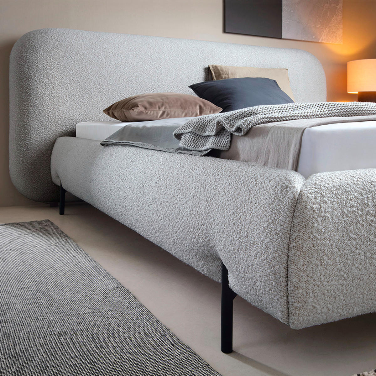 BOXBETT 180/200 Tobias Hellgrau - Grau, Holz (180/200cm) - Petits-meubles