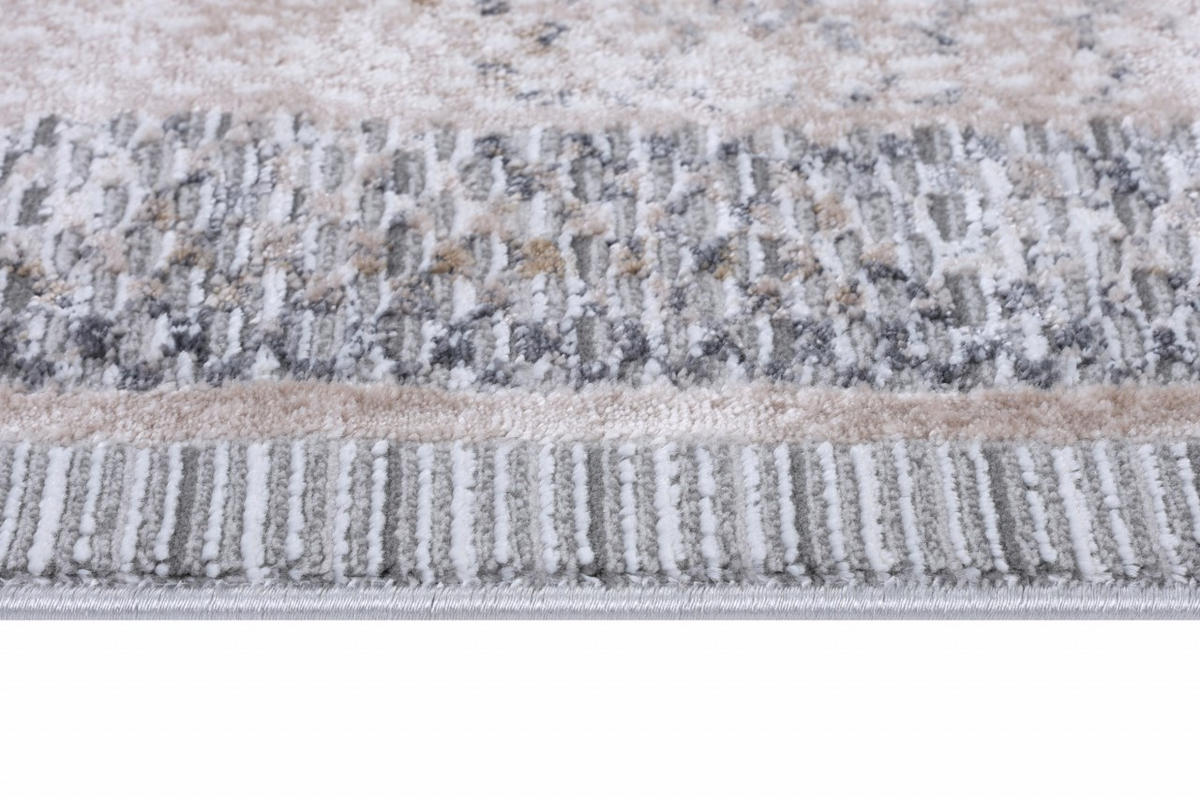 KOBEREC béžový grafitový krémový - 160 x 230 cm - viacfarebná, textil (160/230cm) - Mazovia