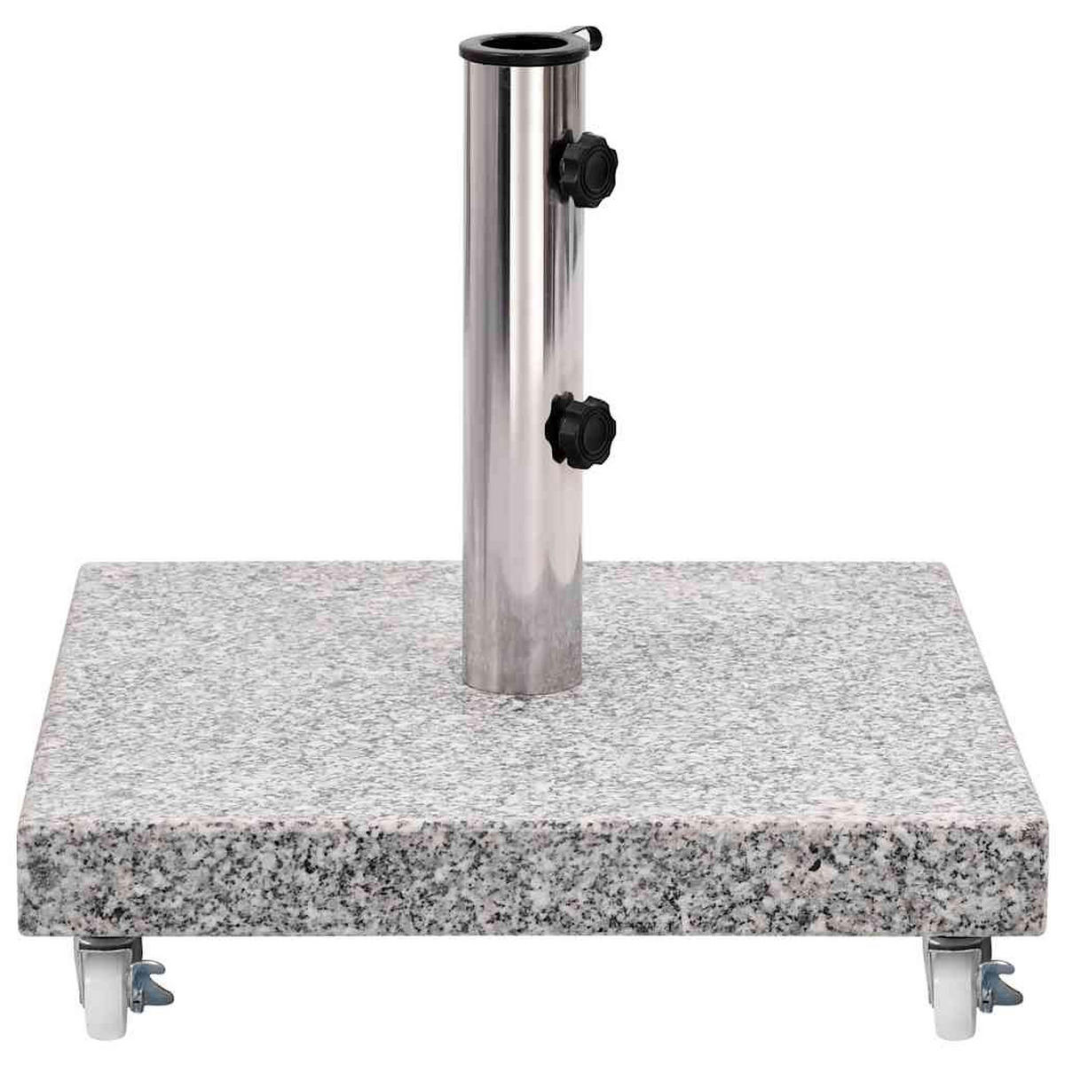 SONNENSCHIRMSTÄNDER Granit 30 Kg Quadrat Grau - Grau, Stein (45/45cm) - vidaXL
