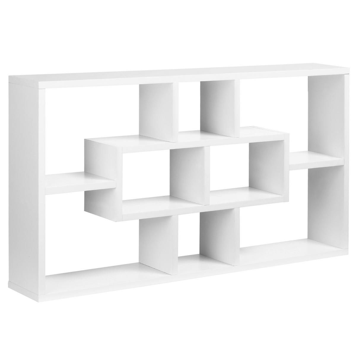 WANDREGAL DE-14286 8 Fächer, 85x14,5x47,5 cm Weiß - Weiß, Holzwerkstoff (85/47.5/14.5cm) - ComfortXL