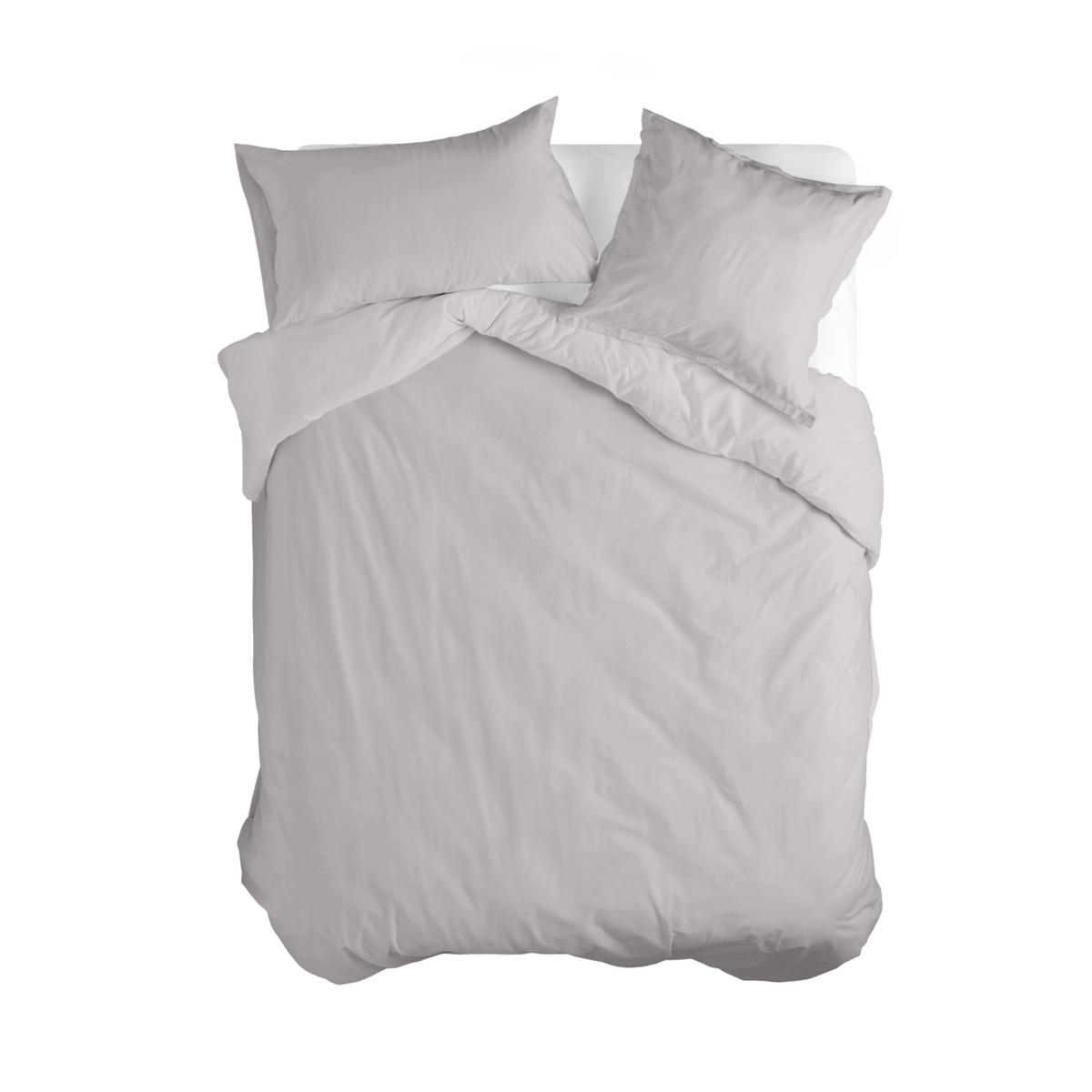 BETTBEZUG basic 220x220 cm (komfortgrösse) grau - Grau, Textil (220/220cm) - Happy Friday