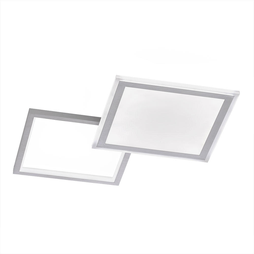 LED DECKENLEUCHTE Aluminium Silber - Silberfarben, Metall (51/51/4.5cm) - Wofi