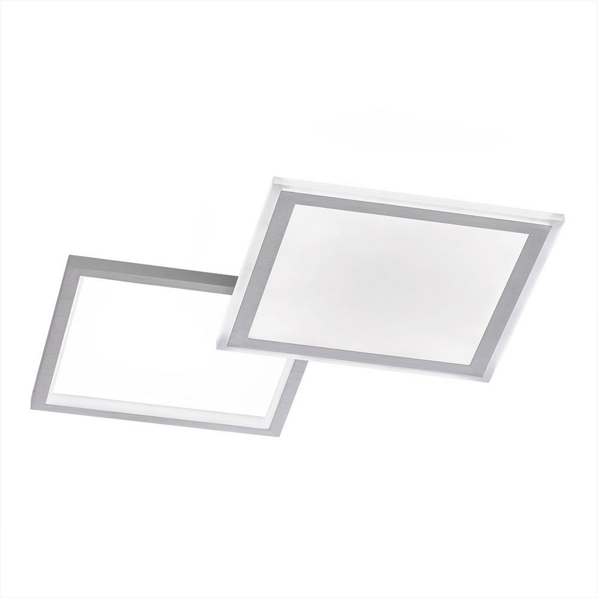 LED DECKENLEUCHTE Aluminium Silber - Silberfarben, Metall (51/51/4.5cm) - Wofi